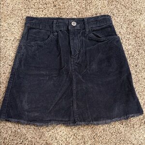 John Galt Women's Navy Corduroy Skirt